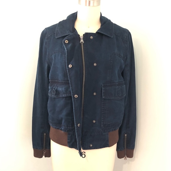 🌟HOST PICK🌟 Club Monaco Denim Bomber Jacket - Picture 2 of 10